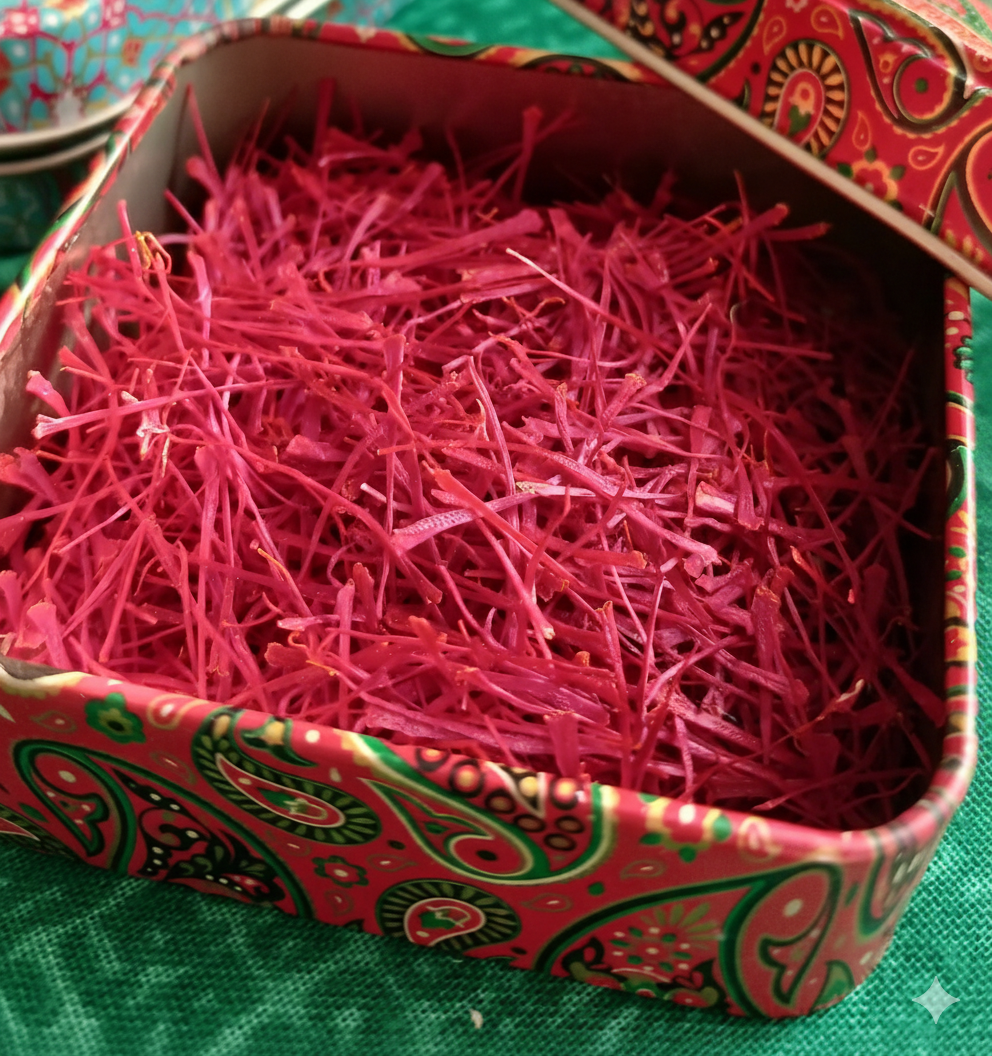 زعفران سوپرنگین همراه با ظرف خاتم